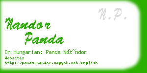 nandor panda business card